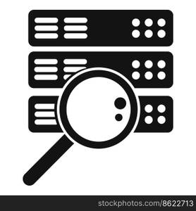 Server database icon simple vector. Crm data. Client human. Server database icon simple vector. Crm data