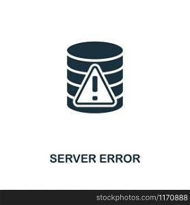 Server Error icon. Monochrome style design from big data collection. UI. Pixel perfect simple pictogram server error icon. Web design, apps, software, print usage.. Server Error icon. Monochrome style design from big data icon collection. UI. Pixel perfect simple pictogram server error icon. Web design, apps, software, print usage.