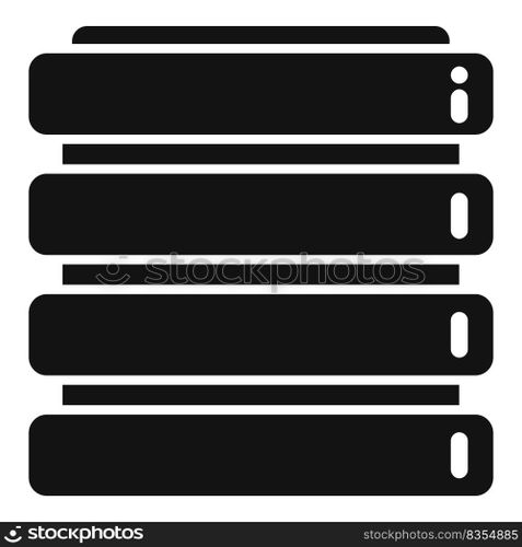 Server icon simple vector. Control data. System plan. Server icon simple vector. Control data