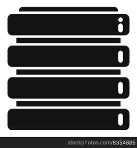 Server icon simple vector. Control data. System plan. Server icon simple vector. Control data