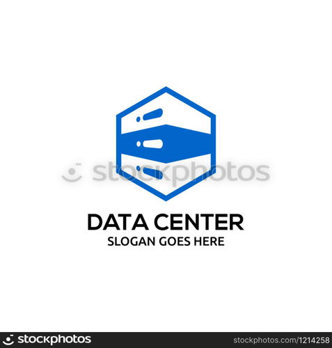 Server logo design template. Big data logo concept. Data Center symbol. Server icon