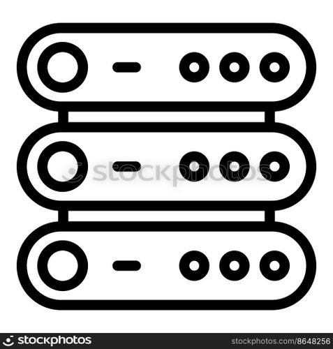 Server memory icon outline vector. Mobile data. Phone binary. Server memory icon outline vector. Mobile data