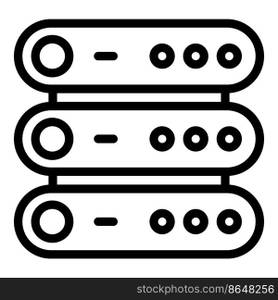 Server memory icon outline vector. Mobile data. Phone binary. Server memory icon outline vector. Mobile data