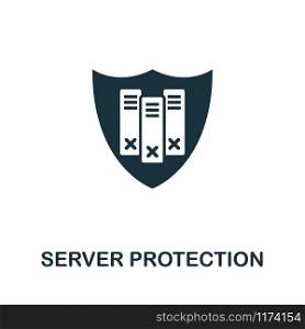 Server Protection icon vector illustration. Creative sign from gdpr icons collection. Filled flat Server Protection icon for computer and mobile. Symbol, logo vector graphics.. Server Protection vector icon symbol. Creative sign from gdpr icons collection. Filled flat Server Protection icon for computer and mobile