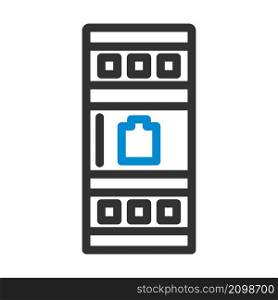 Server Rack Icon. Editable Bold Outline With Color Fill Design. Vector Illustration.