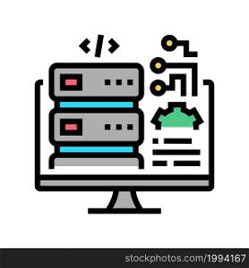 server software color icon vector. server software sign. isolated symbol illustration. server software color icon vector illustration