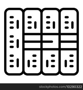 Server stack internet icon. Outline Server stack internet vector icon for web design isolated on white background. Server stack internet icon, outline style