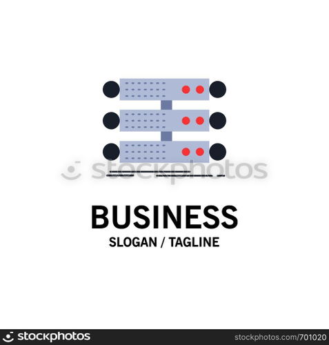 server, structure, rack, database, data Flat Color Icon Vector