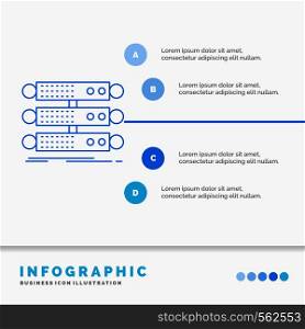 server, structure, rack, database, data Infographics Template for Website and Presentation. Line Blue icon infographic style vector illustration. Vector EPS10 Abstract Template background