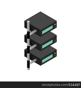 Servers icon in isometric 3d style on a white background. Servers icon, isometric 3d style