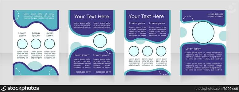 Service advantages presentation blank brochure layout design. Vertical poster template set with empty copy space for text. Premade corporate reports collection. Editable flyer paper pages. Service advantages presentation blank brochure layout design