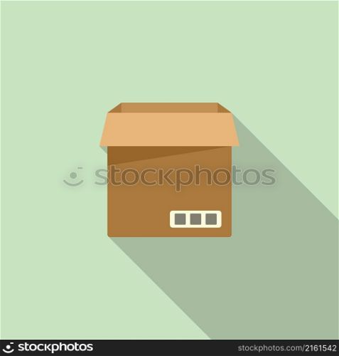 Service box icon flat vector. Carton delivery. Parcel package. Service box icon flat vector. Carton delivery