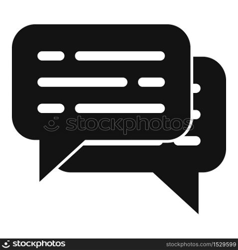 Service center online chat icon. Simple illustration of service center online chat vector icon for web design isolated on white background. Service center online chat icon, simple style