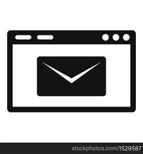 Service center web page mail icon. Simple illustration of service center web page mail vector icon for web design isolated on white background. Service center web page mail icon, simple style