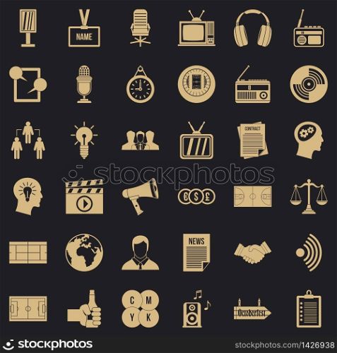 Service channel icons set. Simple set of 36 service channel vector icons for web for any design. Service channel icons set, simple style