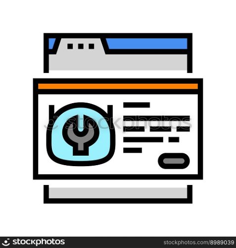 service chat bot color icon vector. service chat bot sign. isolated symbol illustration. service chat bot color icon vector illustration