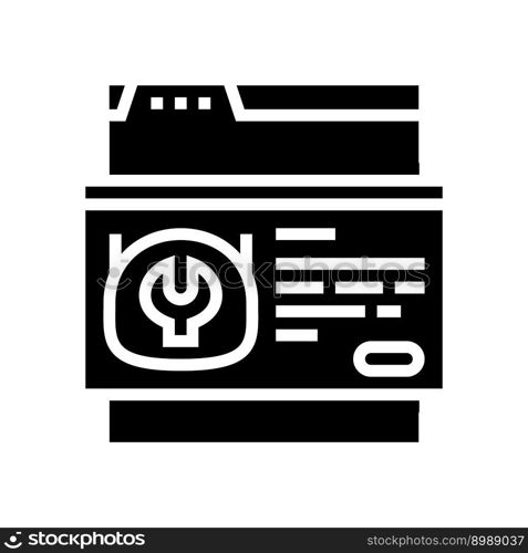 service chat bot glyph icon vector. service chat bot sign. isolated symbol illustration. service chat bot glyph icon vector illustration