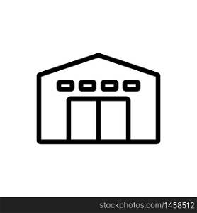 service garage with alarm icon vector. service garage with alarm sign. isolated contour symbol illustration. service garage with alarm icon vector outline illustration