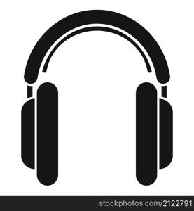 Service headset icon simple vector. Head center. Microphone headphone. Service headset icon simple vector. Head center