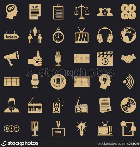 Service lines icons set. Simple set of 36 service lines vector icons for web for any design. Service lines icons set, simple style