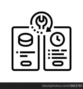 service options line icon vector. service options sign. isolated contour symbol black illustration. service options line icon vector illustration