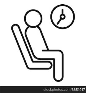Service people icon outline vector. Waiting area. Seat room. Service people icon outline vector. Waiting area