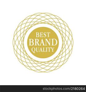 Service quality achievement stamp vector design. Success of business company. Isolated outline illustration. Guarantee badge. Approved seal with text. Decorative sticker on white background. Service quality achievement stamp vector design