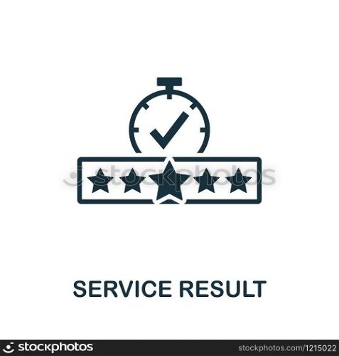 Service Result vector icon illustration. Creative sign from quality control icons collection. Filled flat Service Result icon for computer and mobile. Symbol, logo vector graphics.. Service Result vector icon symbol. Creative sign from quality control icons collection. Filled flat Service Result icon for computer and mobile