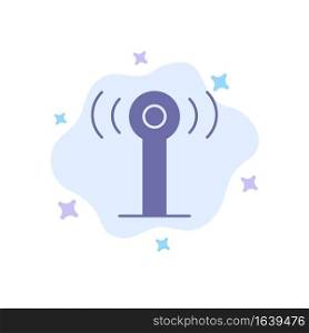 Service, Signal, Wifi Blue Icon on Abstract Cloud Background