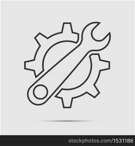 Service Tool icon on white background,Vector illustration