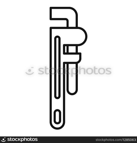 Service wrench icon. Outline service wrench vector icon for web design isolated on white background. Service wrench icon, outline style
