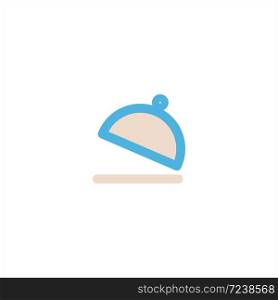 serving tray food cover icon flat vector logo design trendy illustration signage symbol graphic simple