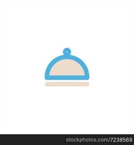 serving tray food cover icon flat vector logo design trendy illustration signage symbol graphic simple