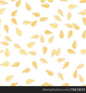 Sesame Seeds Seamless Pattern. Restaurants and food industry oriented design.