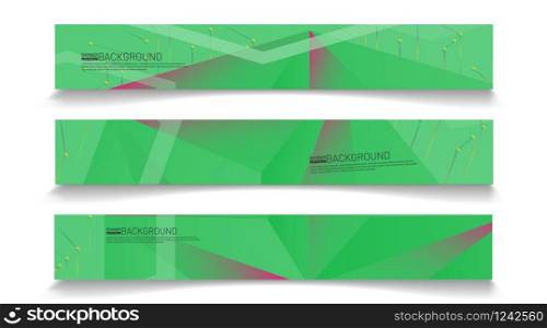 Set abstract banner background design. vector illustration template