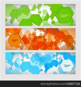 Set abstract modern pattern of hexagons circuits.. Set abstract modern pattern of hexagons circuits