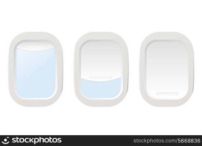Set Airplane illuminators. Vector illustration