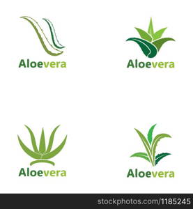 Set Aloe vera logo vector illustration template