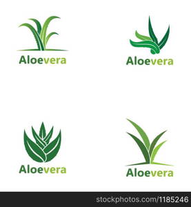 Set Aloe vera logo vector illustration template