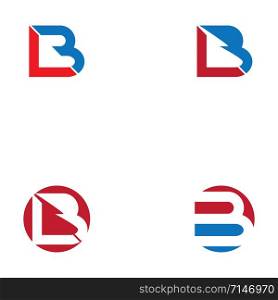Set B Letter logo template vector illustration
