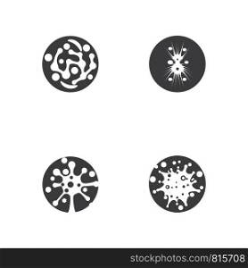 Set Bacterial Logo Template vector symbol nature