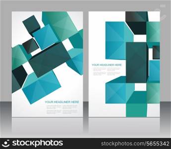 Set banners with 3d Cubes background - Vector Design Concept