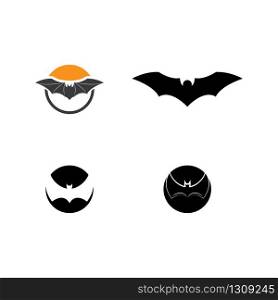 Set bat vector icon logo template illustration design