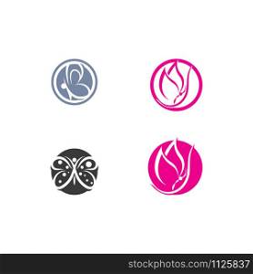 Set Beauty Butterfly Vector icon design