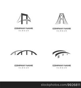 Set Bridge Logo Template vector icon illustration design