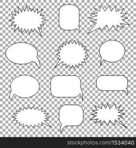 Set bubble speech. Vector illustration