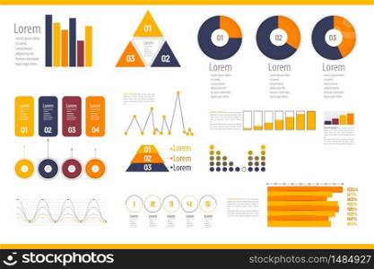 Set business infographic web diagram