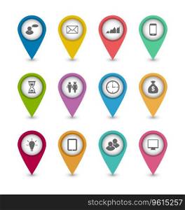 Set business infographics icons for design website