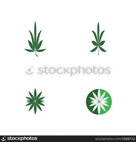 Set Cannabis Logo Template vector symbol nature