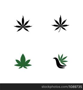 Set Cannabis Logo Template vector symbol nature